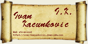 Ivan Kačunković vizit kartica